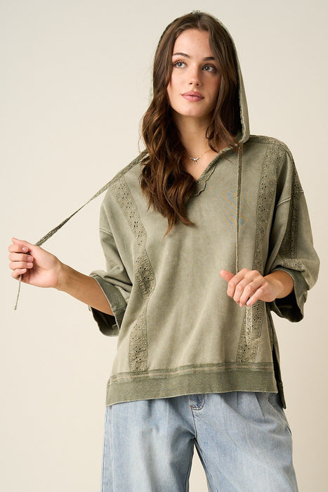 Short Sleeve Sweatshirt w/ Hood