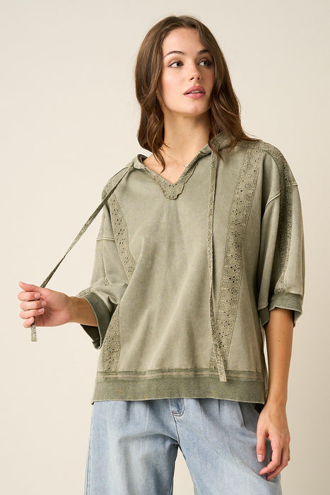 Short Sleeve Sweatshirt w/ Hood