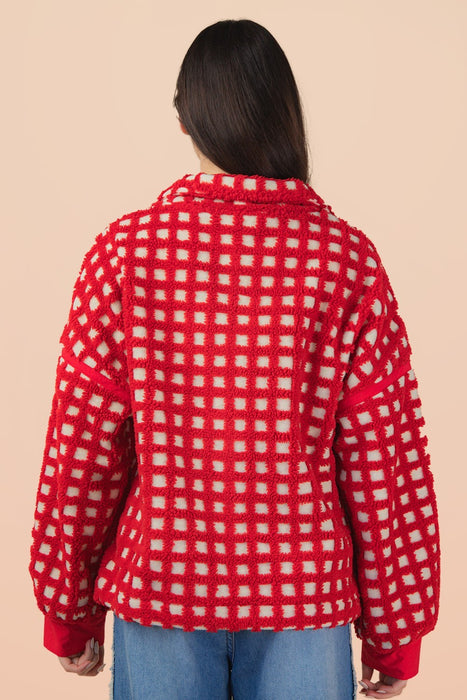 Square Print Sweater