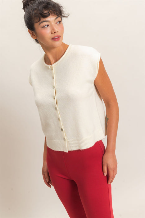 Button Down Sweater Vest
