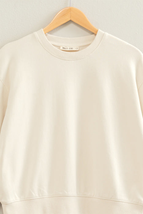 Acid Wash Crew Neck Sweatshirt