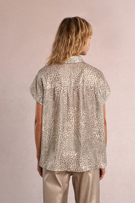 Leopard Print Button Up Shirt