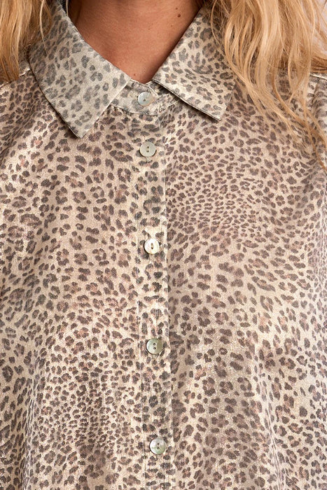 Leopard Print Button Up Shirt