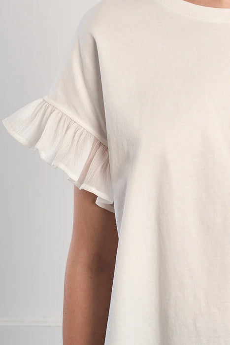 Knit Ruffle Sleeve Tee