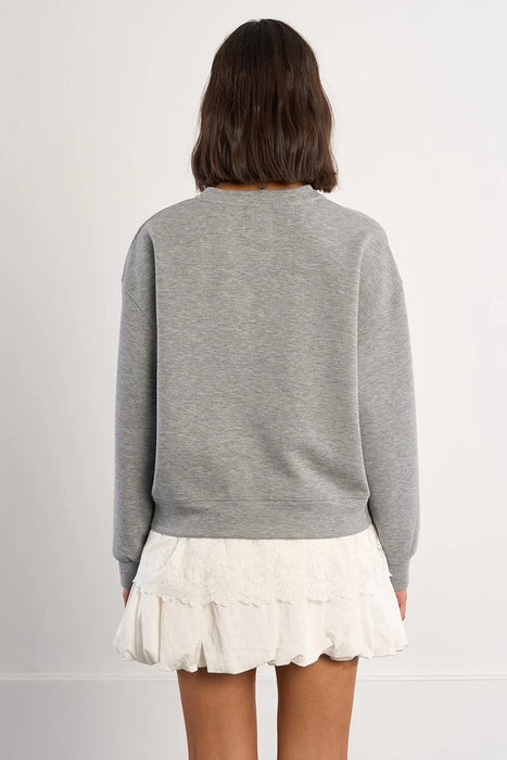 Scuba Sweatshirt W/ Lace Bottom