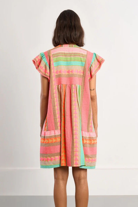 Bright Pattern Woven Dress