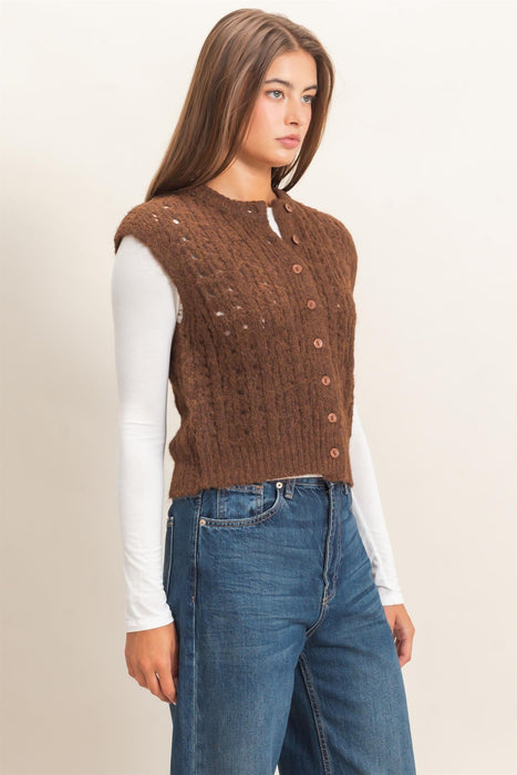 Cable Knit Sweater Vest