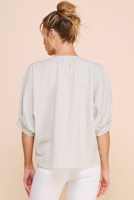 Pinstripe Seersucker Blouse