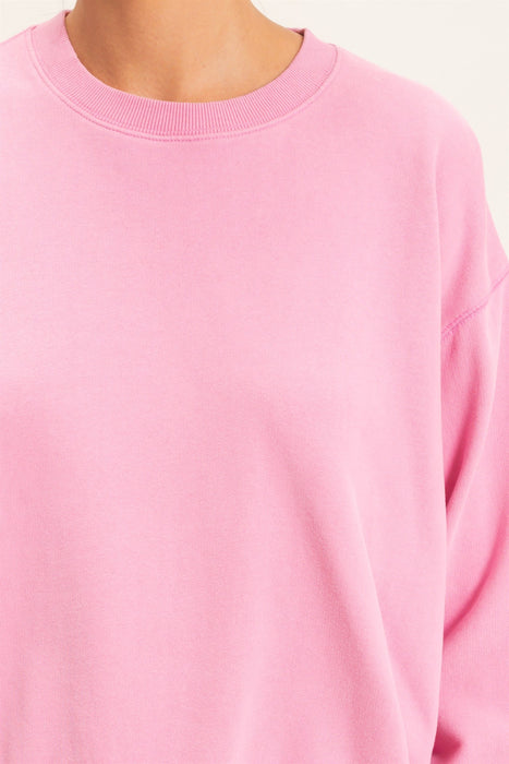 Acid Wash Crew Neck Sweatshirt