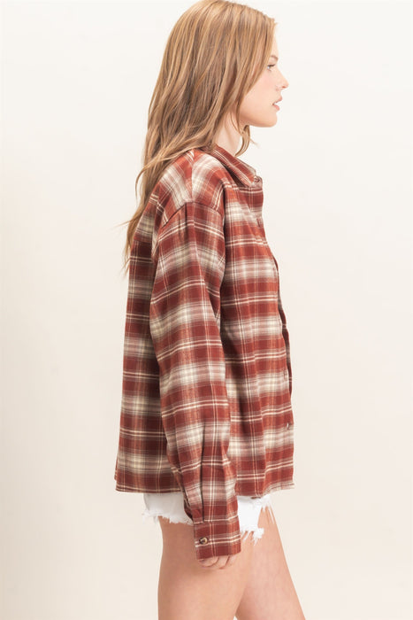 Flannel Button Up Top