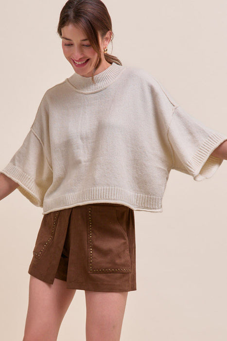 Short Sleeve Crop Sweater