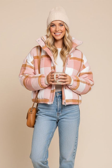 Button Down Plaid Jacket