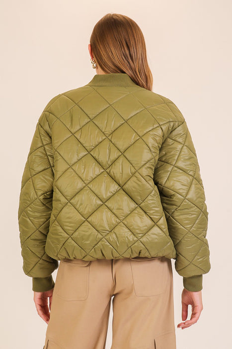 Zip Up Quilted Coat