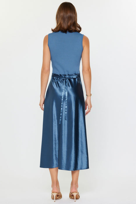 Silk Dress with Tie
