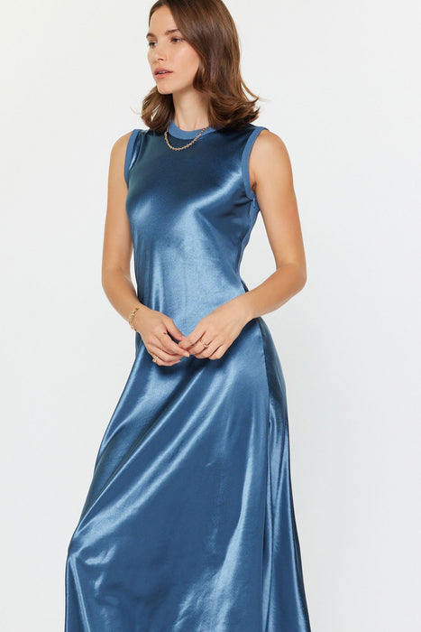 Silk Dress with Tie