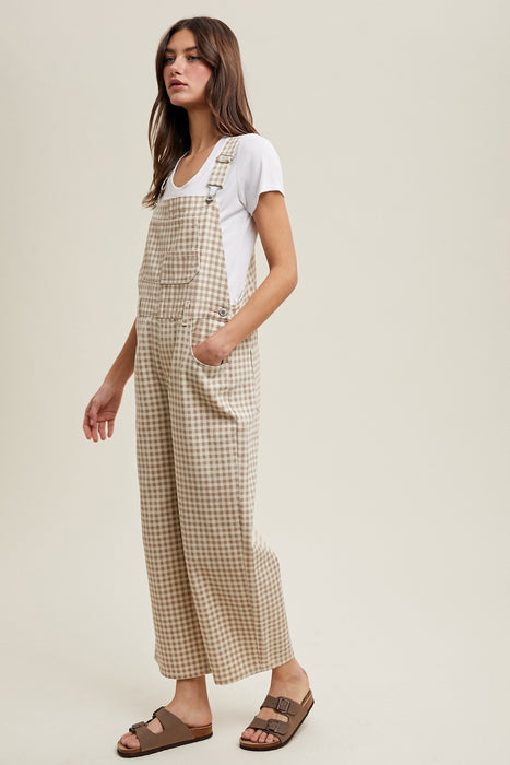 Gingham Denim Overall