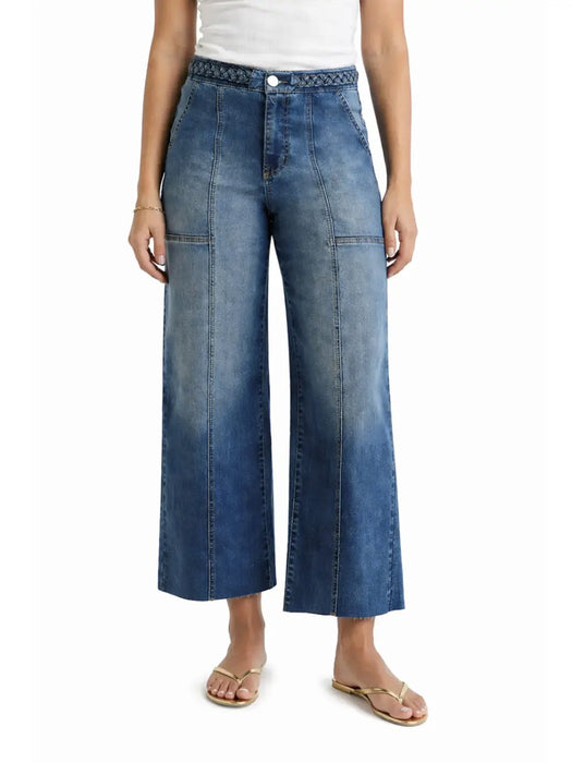High Rise Wide Leg with Braid Waistband
