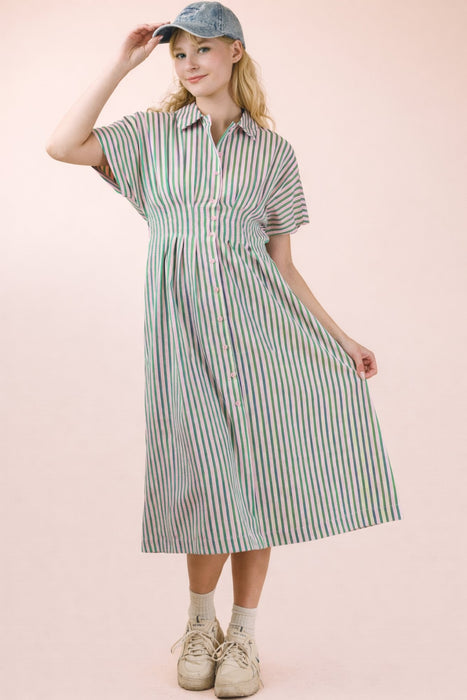 Stripe Shirt Dress