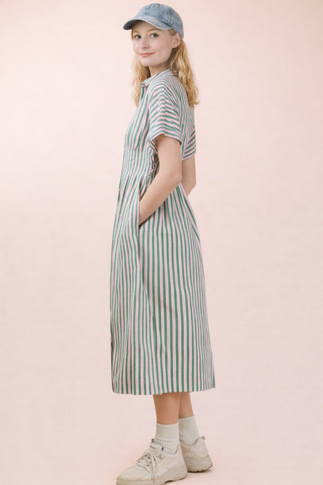 Stripe Shirt Dress