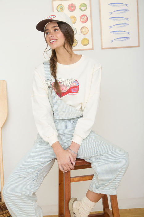 Sardines Graphic Knit Sweater