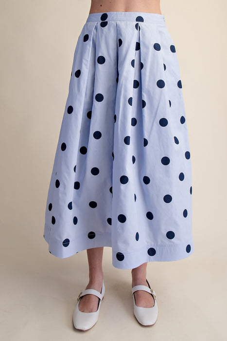 Bubble Crop Top and Pleated Midi Skirt Set