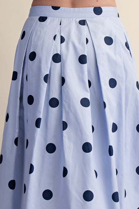 Bubble Crop Top and Pleated Midi Skirt Set