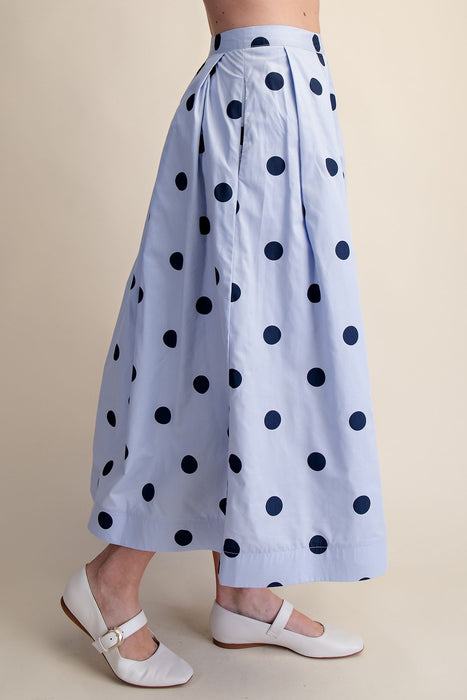 Bubble Crop Top and Pleated Midi Skirt Set