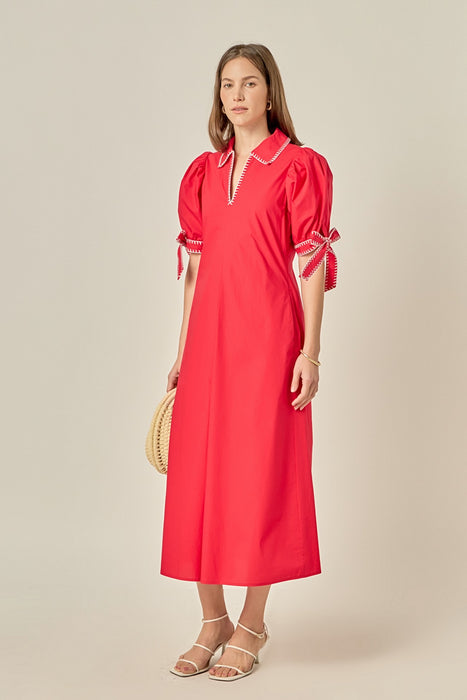Stitch Detail Midi Dress