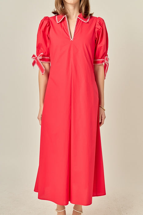 Stitch Detail Midi Dress