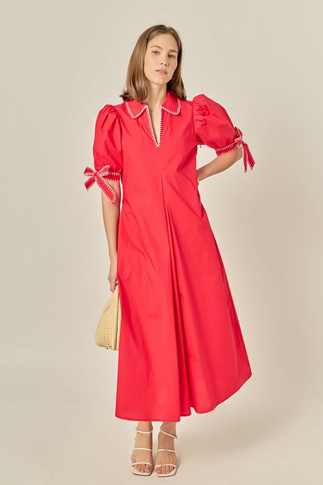 Stitch Detail Midi Dress
