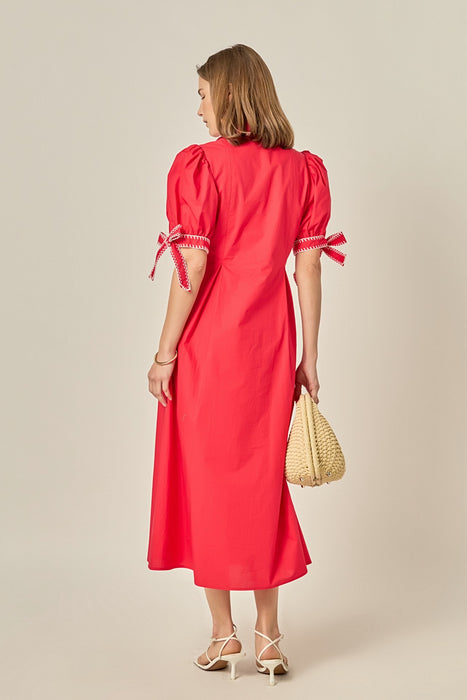 Stitch Detail Midi Dress