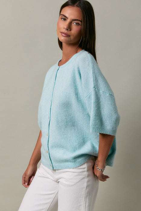 Crew Neck Lightweight Cardigan