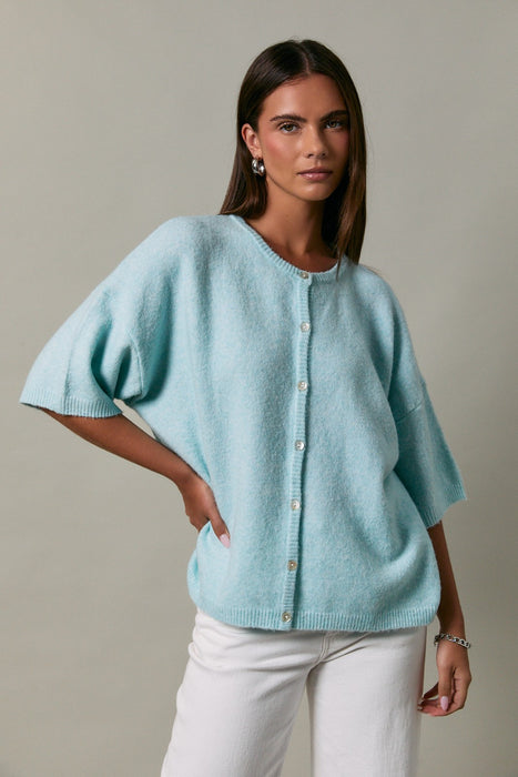 Crew Neck Lightweight Cardigan