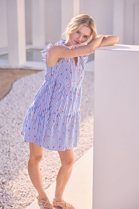 Striped Mini Dress with Stars