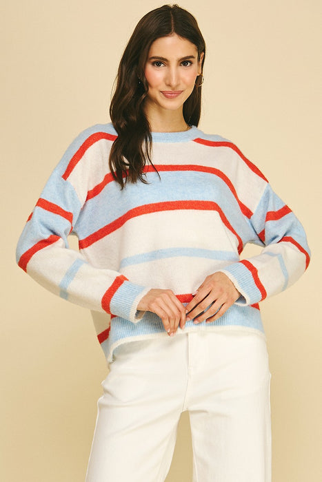 Striped Crew Neck Sweater