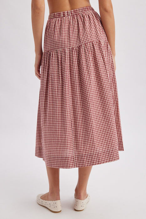 Gingham Tiered Skirt