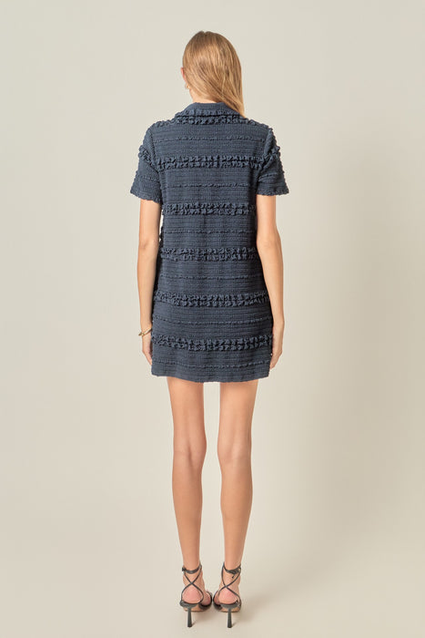 Stretched Textured Mini Dress