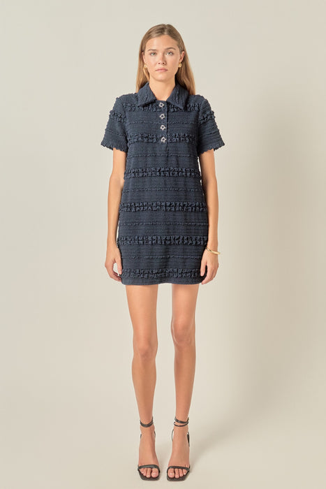 Stretched Textured Mini Dress