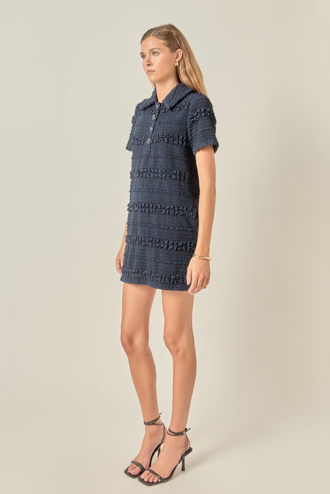 Stretched Textured Mini Dress