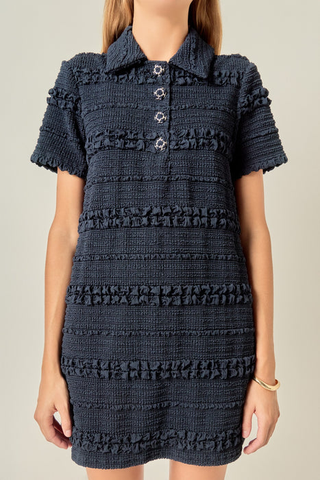 Stretched Textured Mini Dress