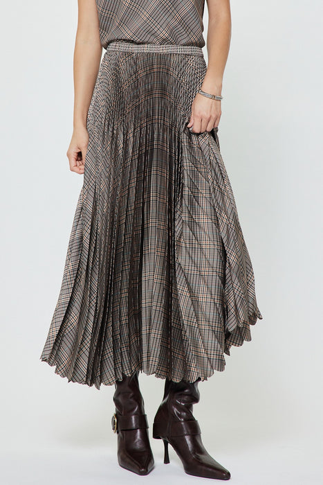 Pleated Midi Skirt