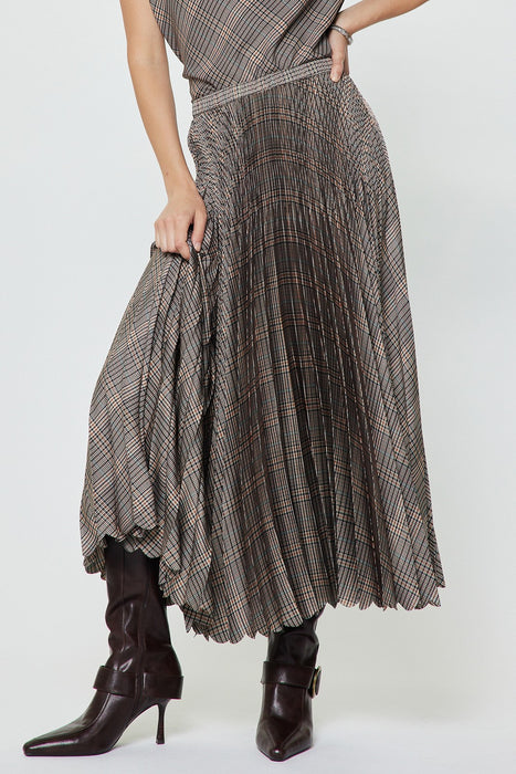 Pleated Midi Skirt