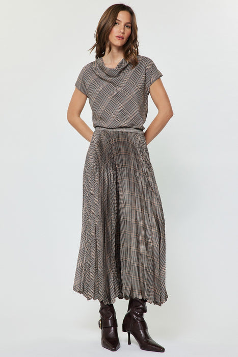 Pleated Midi Skirt
