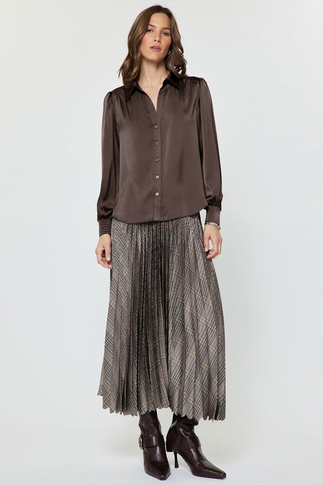 Pleated Midi Skirt