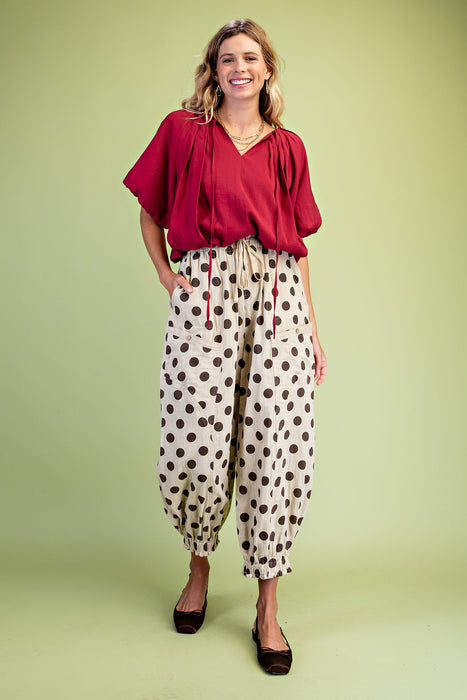 Polka Dot Jogger Pants