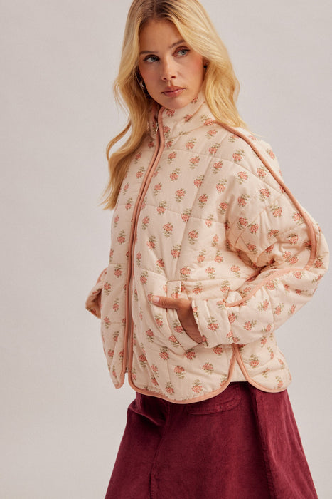 Floral Quilted Puffer Jacket