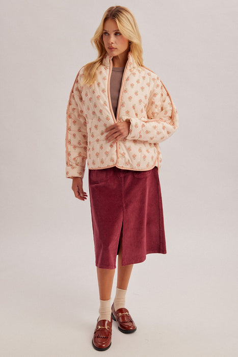 Floral Quilted Puffer Jacket