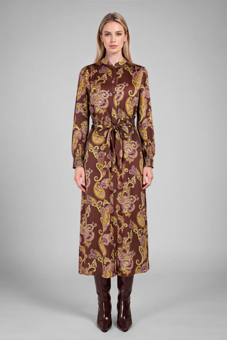 Belted Shirt Dress with Pockets