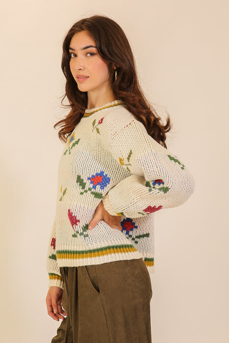 Pixel Flower Sweater