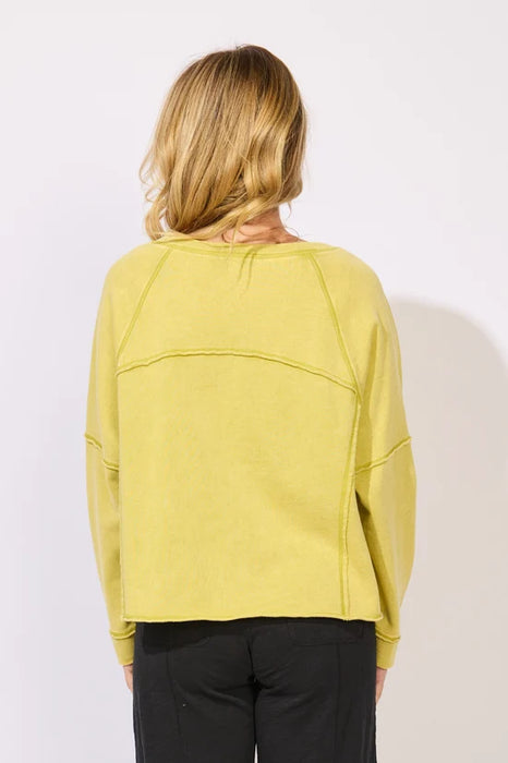 Color Washed Terry Crew
